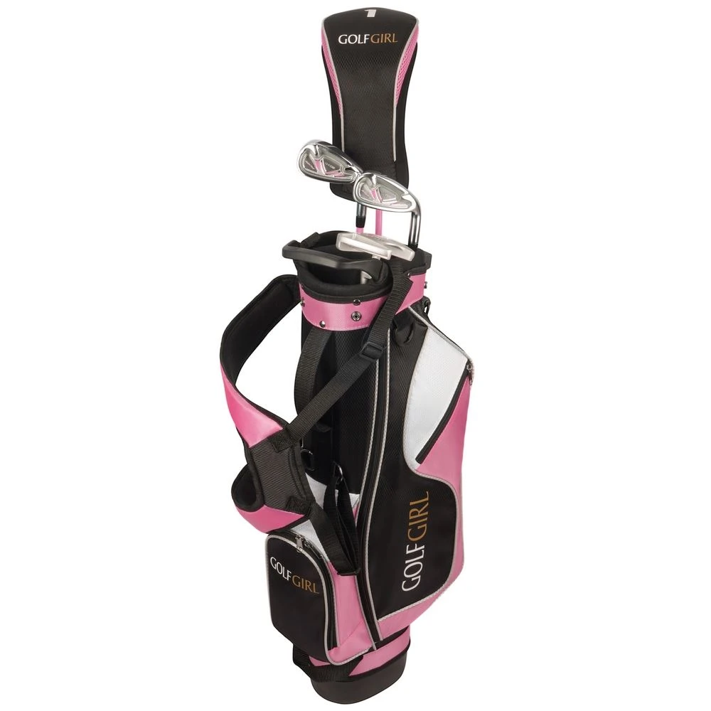 Golf Girl Junior Girls Golf Set V3 With Pink Clubs And Bag, Right Hand 4 Golf Girl Junior Girls Golf Set V3 With Pink Clubs And Bag, Right Hand - Image 2