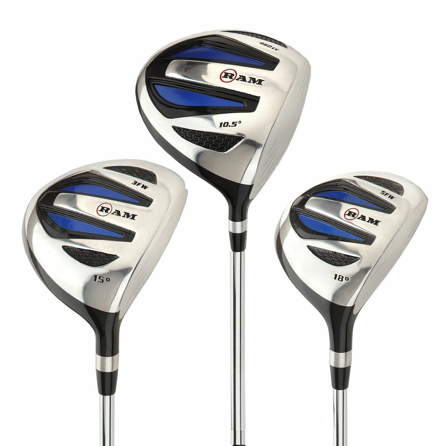 Ram Golf EZ3 Mens Steel Wood Set - Driver, 3 & 5 Wood - Headcovers Included 3 Ram Golf EZ3 Mens Steel Wood Set - Driver, 3 & 5 Wood - Headcovers Included