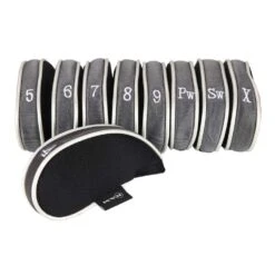 Ram Golf 9pc Iron Cover Set 4-5-6-7-8-9-PW-SW-X - Fabric Club Protectors