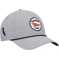 Men's 2023 U.S. Open Ahead Gray Nebula Circle Patch Rope Adjustable Hat