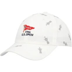 Men's U.S. Open Ahead White Newport Allover Print Adjustable Hat