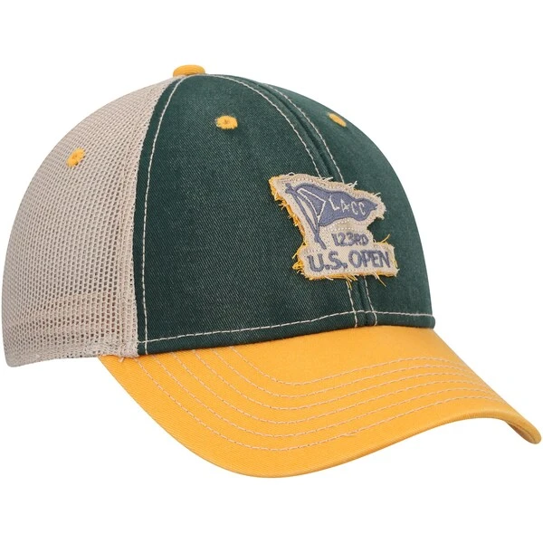 Men's 2023 U.S. Open Ahead Green/Yellow Troy Trucker Snapback Hat 6 Men's 2023 U.S. Open Ahead Green/Yellow Troy Trucker Snapback Hat - Image 4