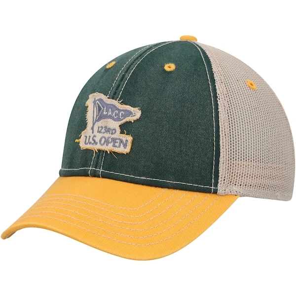Men's 2023 U.S. Open Ahead Green/Yellow Troy Trucker Snapback Hat 3 Men's 2023 U.S. Open Ahead Green/Yellow Troy Trucker Snapback Hat
